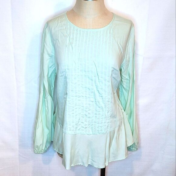Old Navy Mint Green Peasant Boho Top Size Small - Picture 1 of 5
